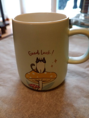 Mug with cat in good condition