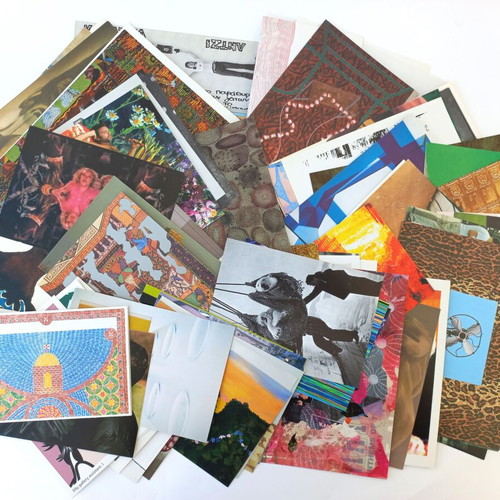 Pack of 100 card postal from gallery with contemporary art, like new, 00's