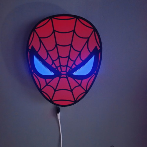 Spider-Man RGB wall mask with LED lighting and app control