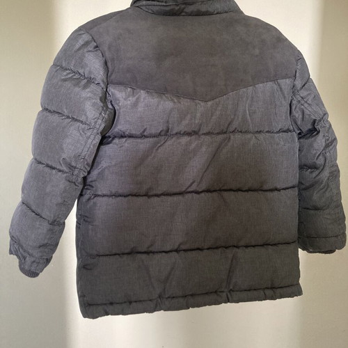 DP…am boy's jacket 3 years 94cm used, gray with fur lining
