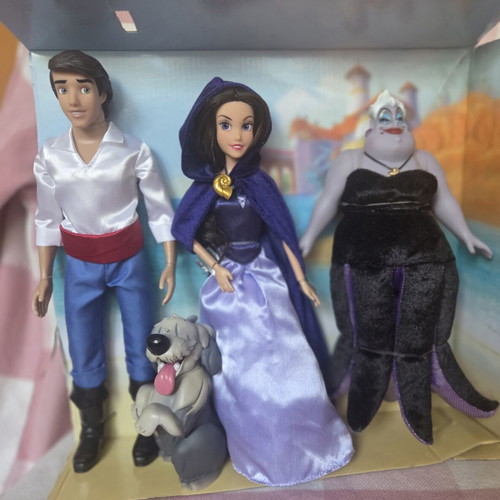 Disney Store The Little Mermaid dolls Eric, Vanessa, Ursula & Max
