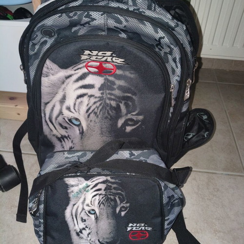 No Fear school backpack set with lunch bag
