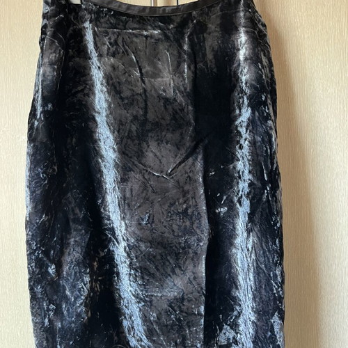 Velvet skirt size EU 44 large, like new, grey, lined