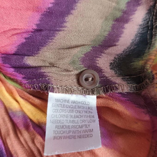 Alison Taylor summer shirt with ruffles like new, multicolor