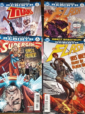 Dc Universe Rebirth comics like new, Titans 5, Supergirl 6, Flash 13-20