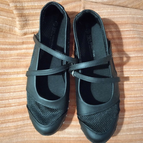 BPC Bonprix Collection Black Mesh Ballerina Shoes like new, size 40