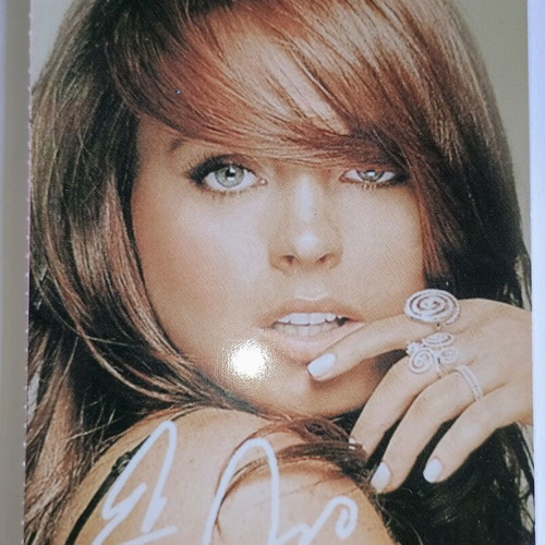 Lindsay Lohan collectible card with printed autograph