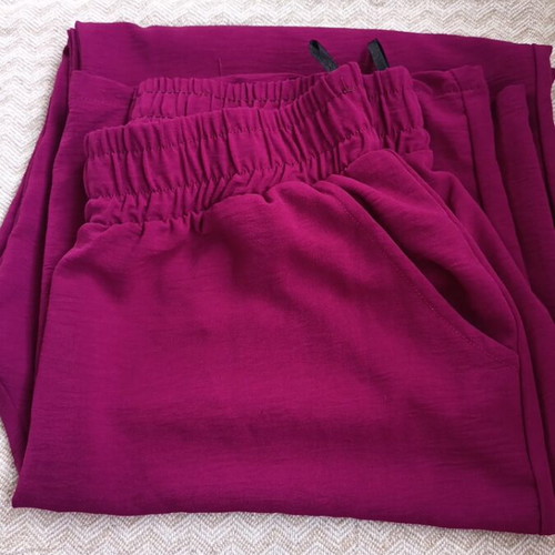 Wide-leg pants like new, size XL, purple