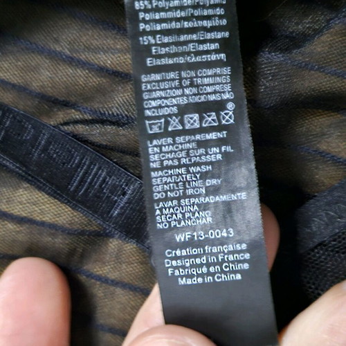 Sexy semi-transparent Billetdoux bodysuit new, black, size medium