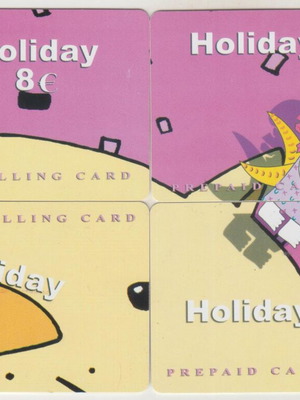Holiday puzzle 4 private Amimex phone cards, 5,000 print run