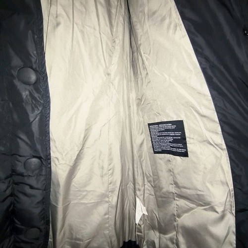 Black long down jacket Read Out size Medium like new