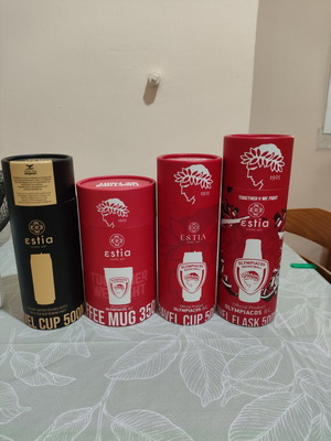 Estia x Olympiacos B.C. collectible packaging set, 4 pieces