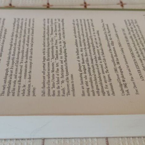 The Secret Life of Salvador Dalí book slightly worn