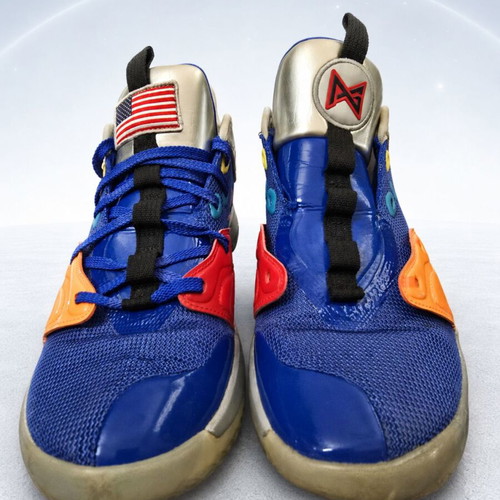 Nike PG 3 NASA Apollo 14 sneakers used, royal blue metallic silver