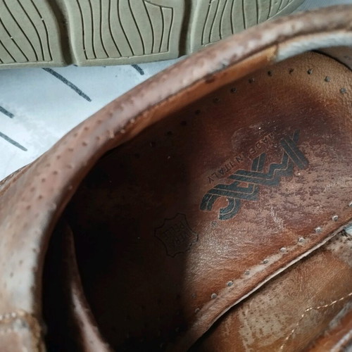 Men's leather brown scarpe used, size 43, made in Italy