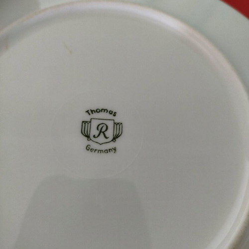 Rosenthal Thomas Bavaria vintage dessert plates, gold encrustation