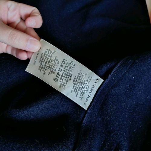 Burberry Brit Navy Blue Montgomery Duffle Coat, wool & cashmere