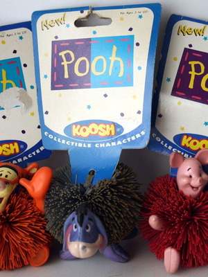 Koosh Winnie the Pooh figures 3 pieces new, vintage 1998