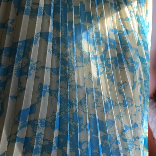 Monki pleated midi skirt new, turquoise, size L
