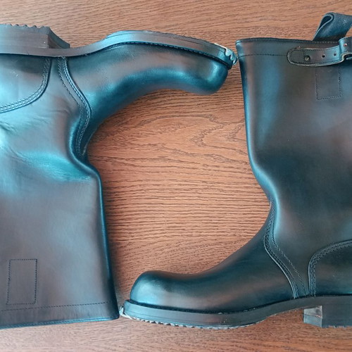 Vintage German boots leather new, model 1963 by Hess AG