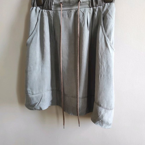 Viscose skirt like new, grey-turquoise with pockets, size Small