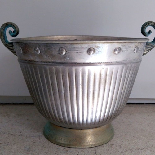 Vintage Indian Metal Planters / Pots