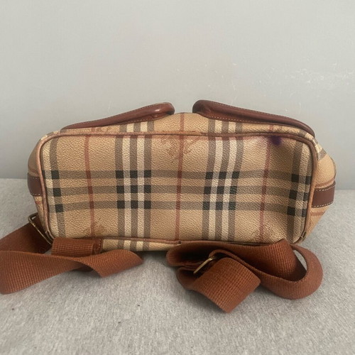 Burberry vintage backpack used, beige and brown
