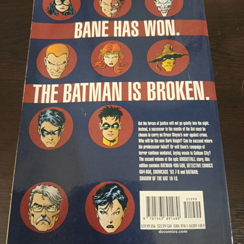 Batman Knightfall Part Two Who Rules The Night TPB 2000 used