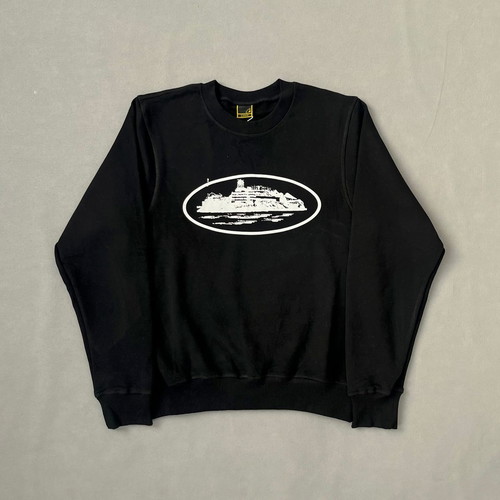 Corteiz Crewneck Hoodie Alcatraz OG Black Medium New