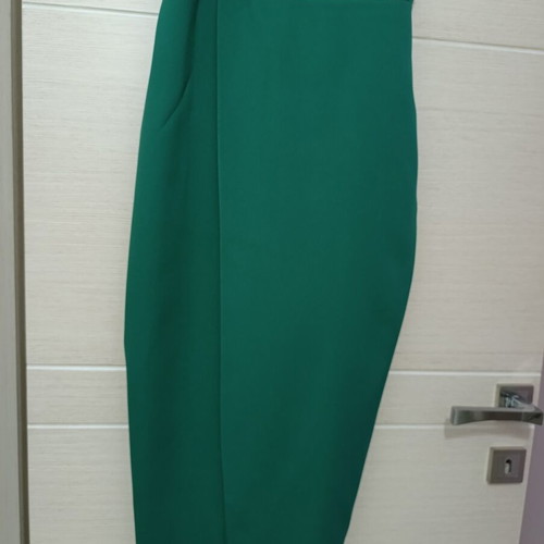 Trendyol women's midi dress like new, green, size 36