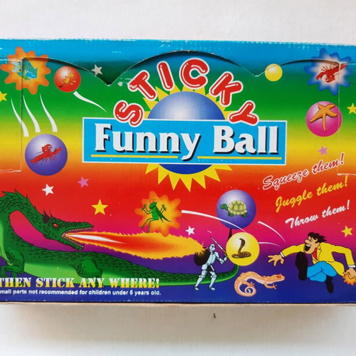 Sticky Funny Balls new, pack of 24 with display
