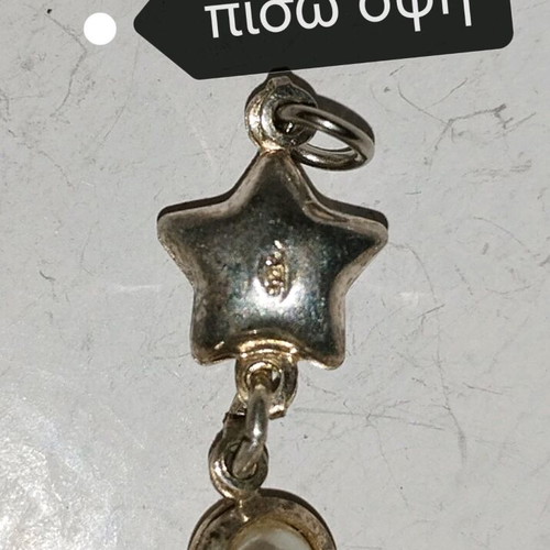 Silver charm pendant like new, turquoise and silver