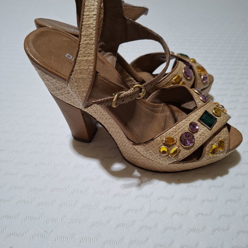 DKNY platform shoes used, size 37-37.5, multicolor