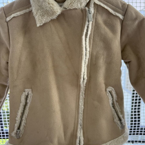 Perfecto Sherpa Jacket for Girls used, brown with sheep effect