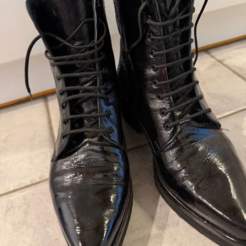 Baboulas leather ankle boots size 37 like new, black