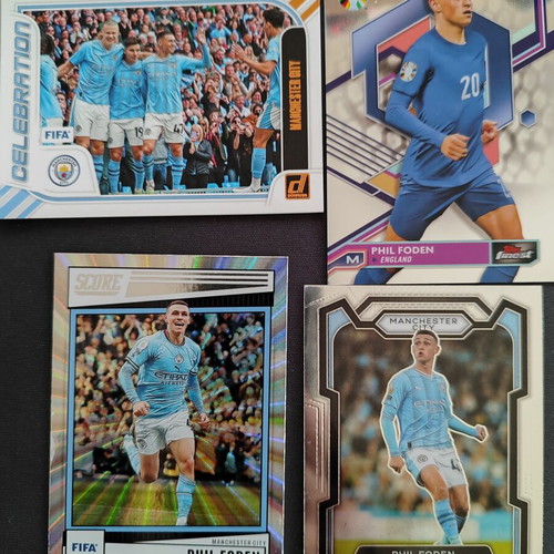 Phil Foden Panini & Topps Cards 4 Pieces Like New