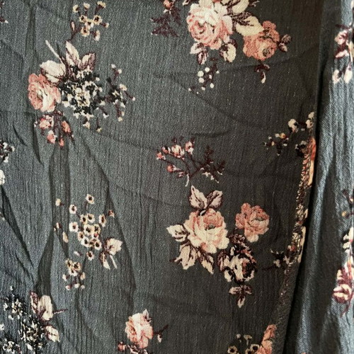 American Eagle Floral Wrap Top with Peplum and Bell Sleeves XS like new