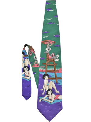 Looney Tunes Bugs Bunny Beach Tie vintage 1992, used