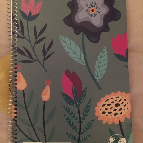Globus Spiral Notebook floral 3 subjects B5 180 sheets new