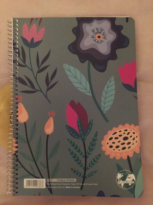 Globus Spiral Notebook floral 3 subjects B5 180 sheets new