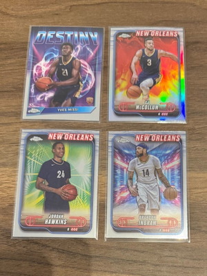 Topps Chrome κάρτες μπάσκετ New Orleans Pelicans πακέτο 4, σαν καινούργιο