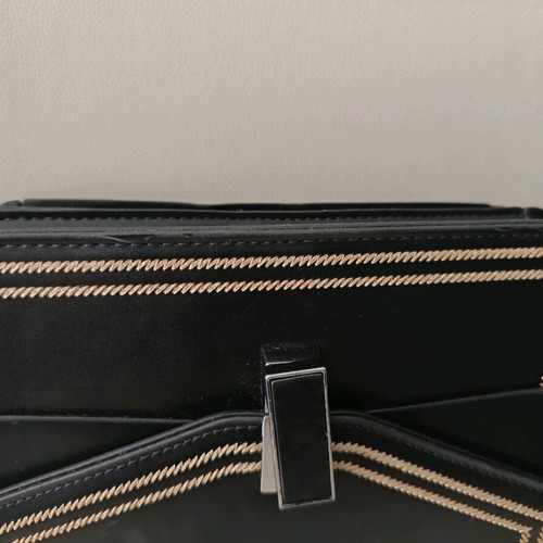 Handbag used, black with gold details