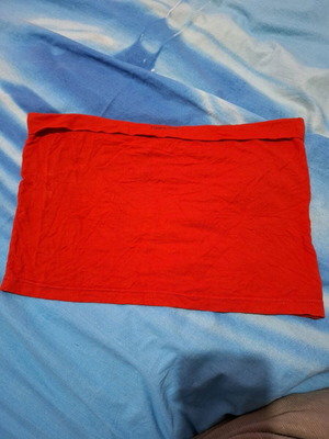 Yannis Ziros short strapless top like new, red, S-M