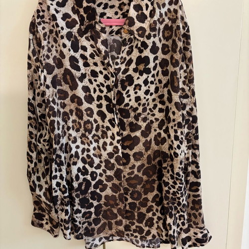 Zara leopard print shirt size Medium like new, brown