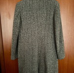 Wool herringbone coat like new, size S, black and gray