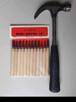 Σφυρί Ambika και σετ 12 σκαρπέλων ξυλοτεχνίας καινούργιο