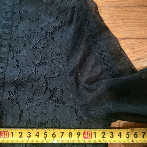 Guess Black Blouse S/M Like New With Transparent Sleeves
