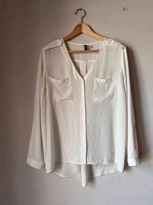 Πουκάμισο H&M σατέν λευκό σαν καινούργιο