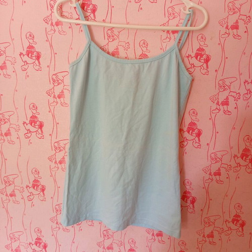 Women's sleeveless top used, turquoise, size S