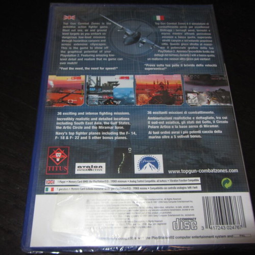 Top Gun Combat Zones Sony PS2 new
